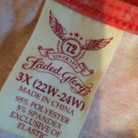 Coral Faded Glory Sundress 22/24W - Picture 4 of 5